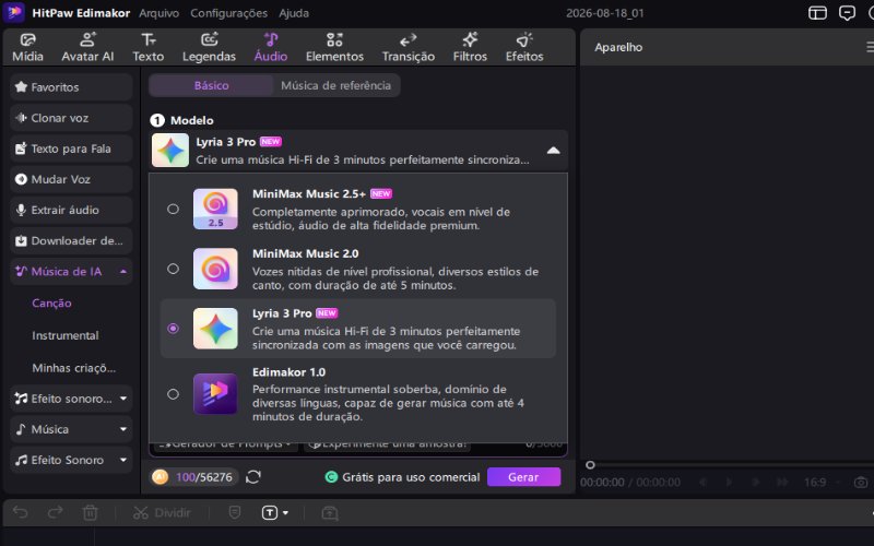 escolher o modelo de IA desejado