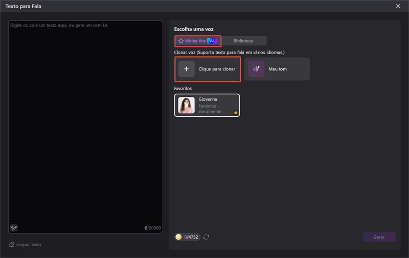 clonar voz narração