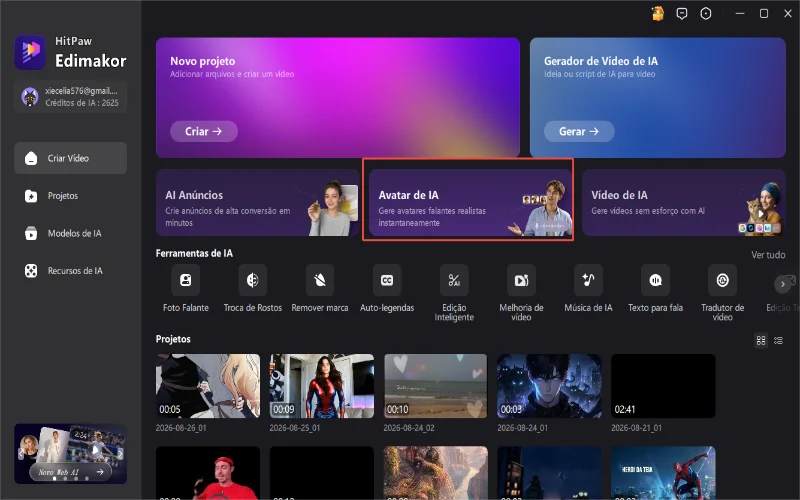 avatar de IA no Edimakor