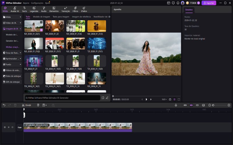 sugestão do editor de fotos com IA