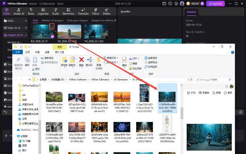 Foto subaquática com IA
