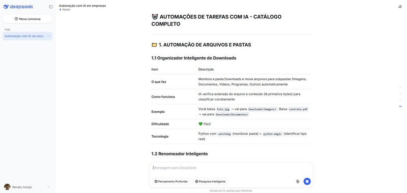 deepseek automatizar tarefas