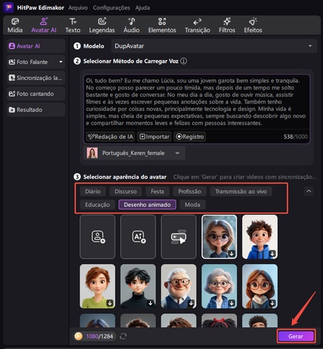 gerador de personagem ia