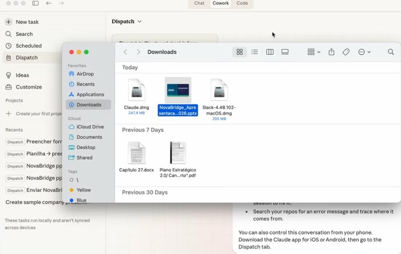 Claude dispatch controlar computador