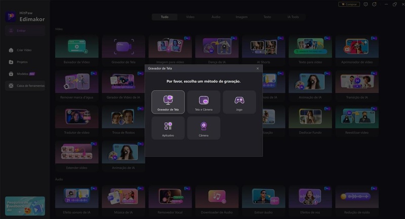 edimakor gravador tela jogo de blocos