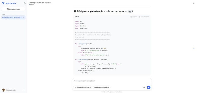 deepseek programacao codigo