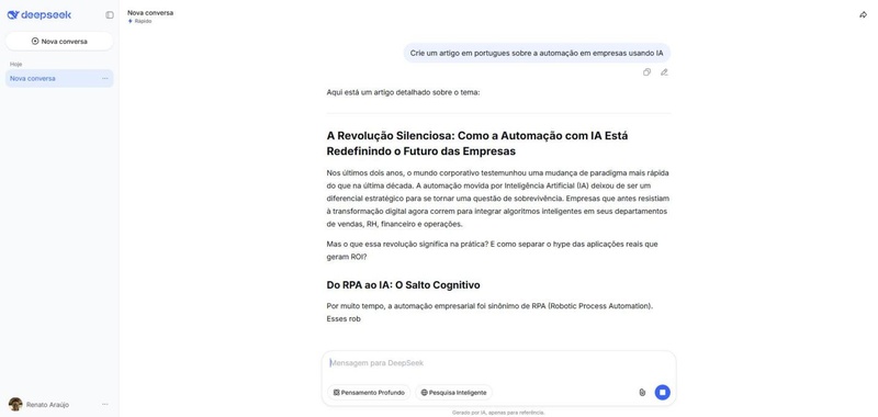 deepseek criar conteudo
