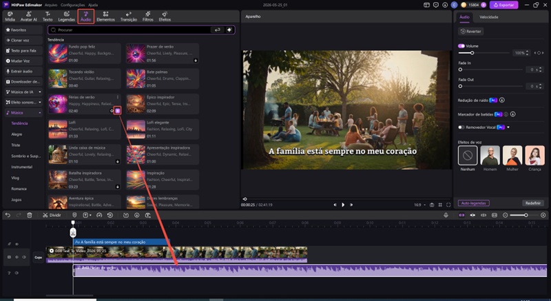 criar um vídeo de aniversário atrasado com edimakor passo 4