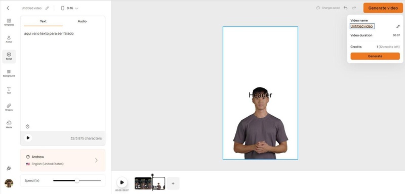 personagem falando ia