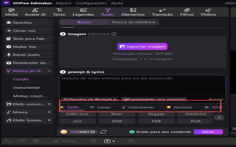 Crie um hino da Copa do Mundo com IA no HitPaw EditMaker