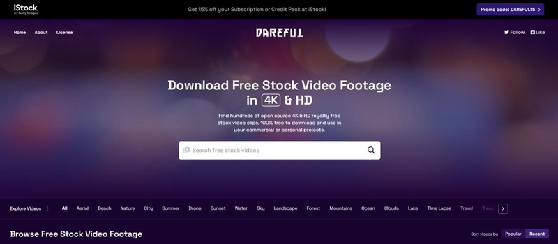 vídeos cinematográficos dareful