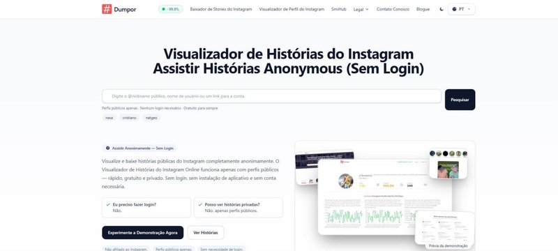 site analisar perfil instagram anonimo