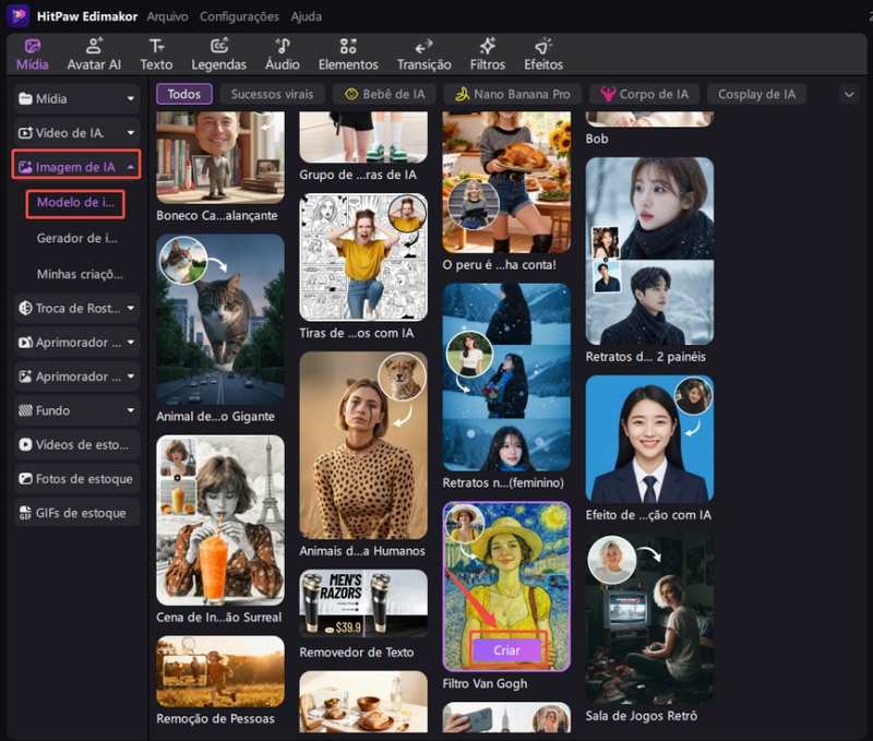 modelos de imagem ia edimakor