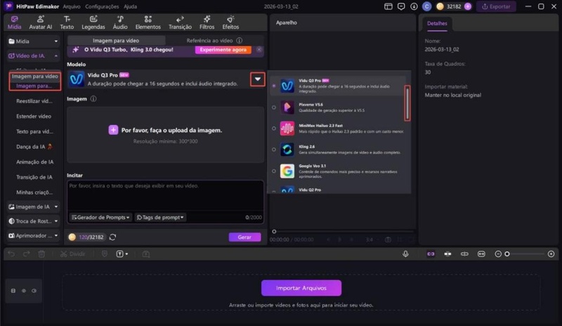 edimakor vídeo de ia passo 2