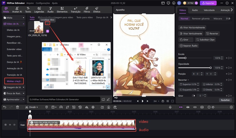edimakor vídeo de ia passo 5