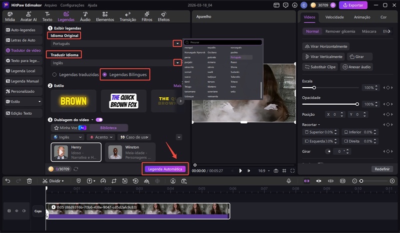 configurar legendas melhores filmes de romance
