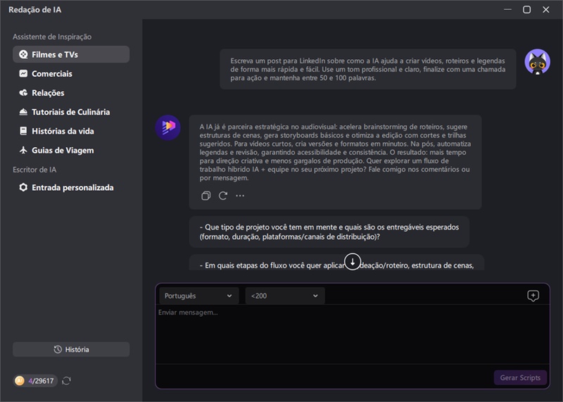 edição de texto no edimakor