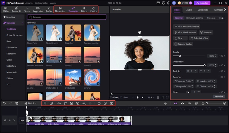 cortar e destacar trechos