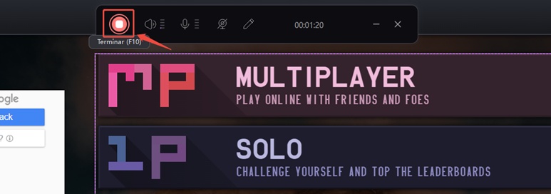 finalizar gravação edimakor