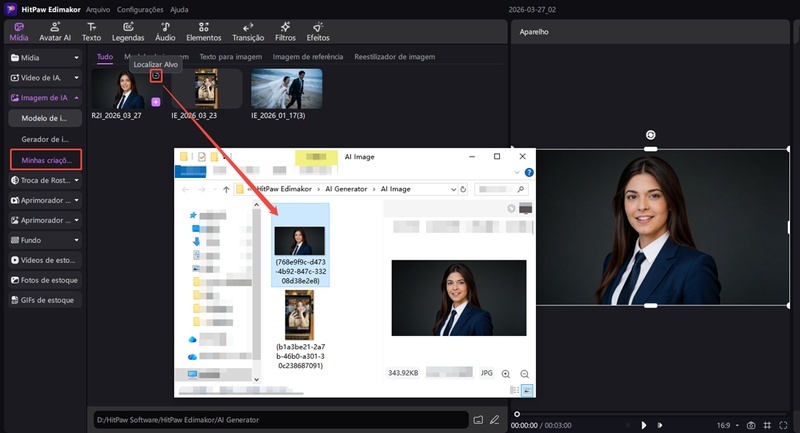 imagens criadas no edimakor