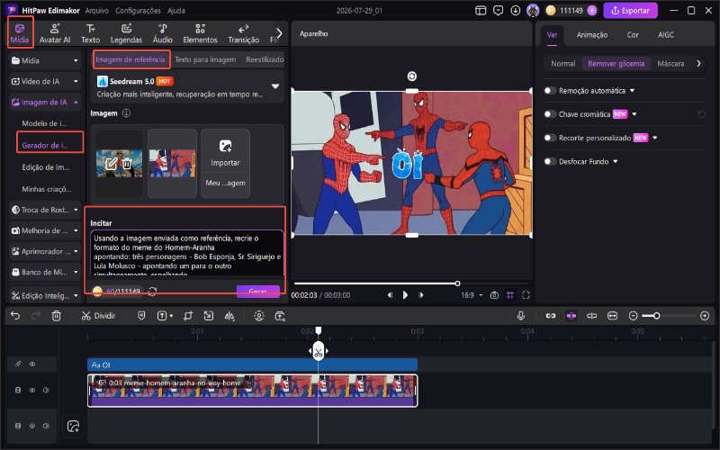 geração de imagens de referência edimakor