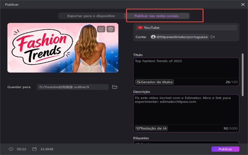 export and share with thumbnail