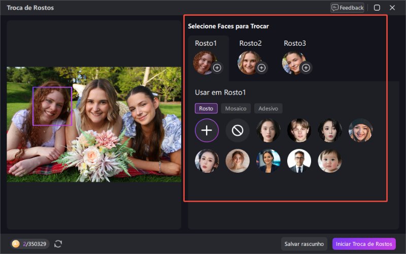 Substituir rostos em vídeos e imagens