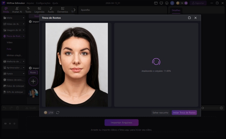 reconhecimento facial em processo