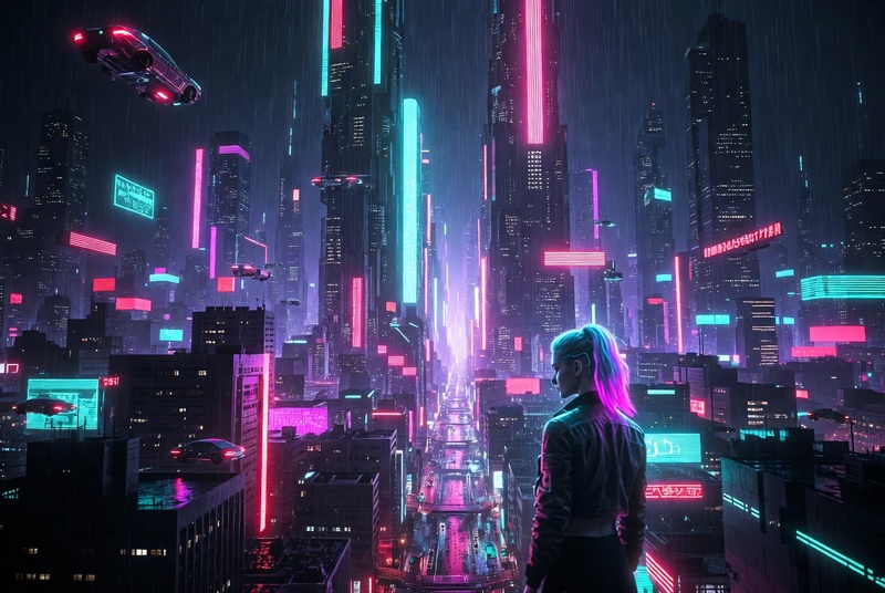 imagem cyberpunk grok ai