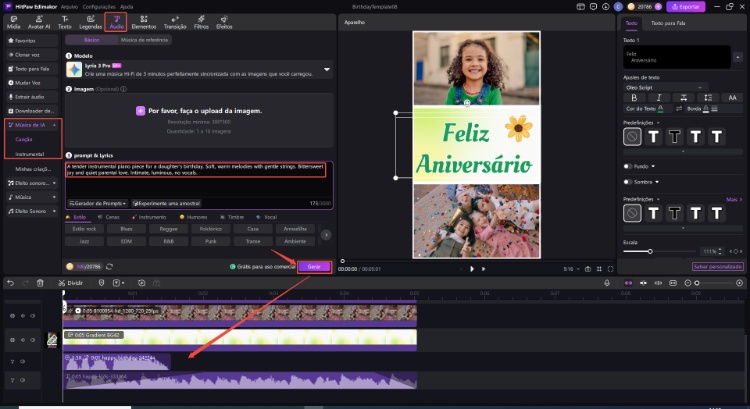 vídeo emocionante de aniversário para filha