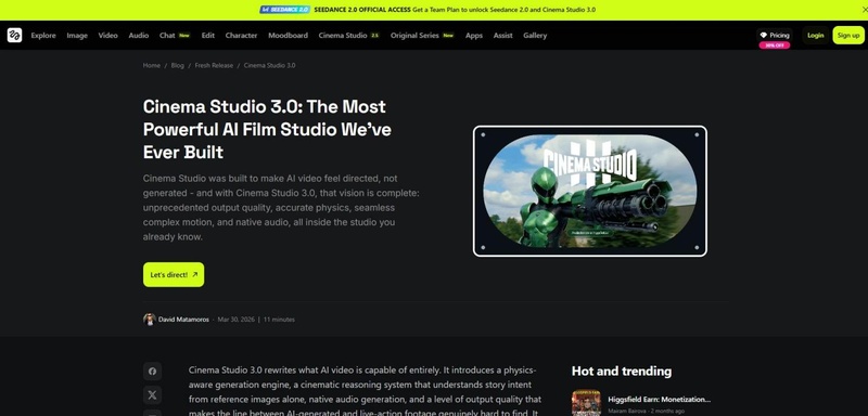 interface higgsfield ai video