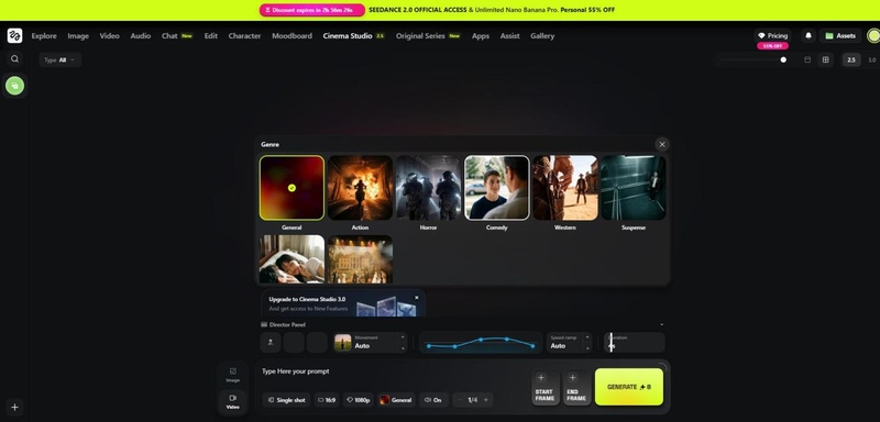 estilo higgsfield ai video
