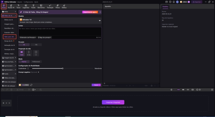como fazer um vídeo com o prompt 2
