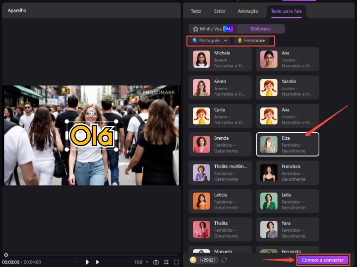 executar o texto para fala com sucesso