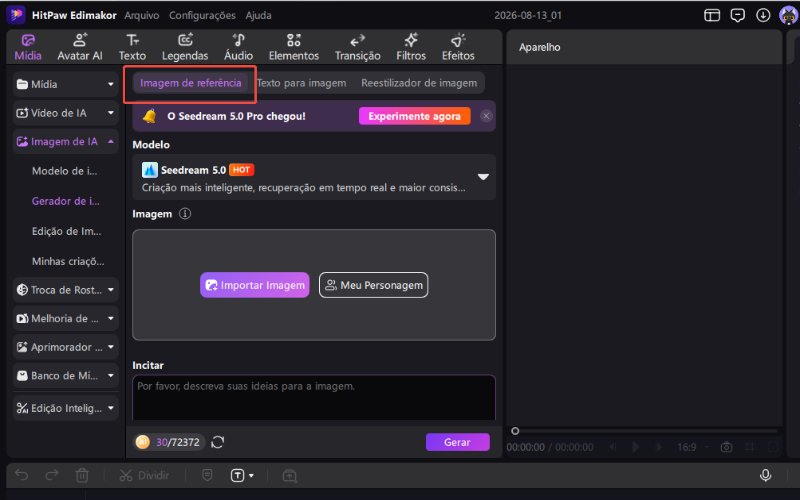 Acesse a ferramenta de imagem para vídeo