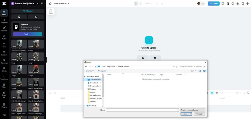 voz com efeito de cinema no CapCut