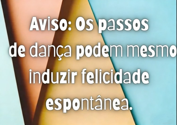 felicidade em vídeo de dança