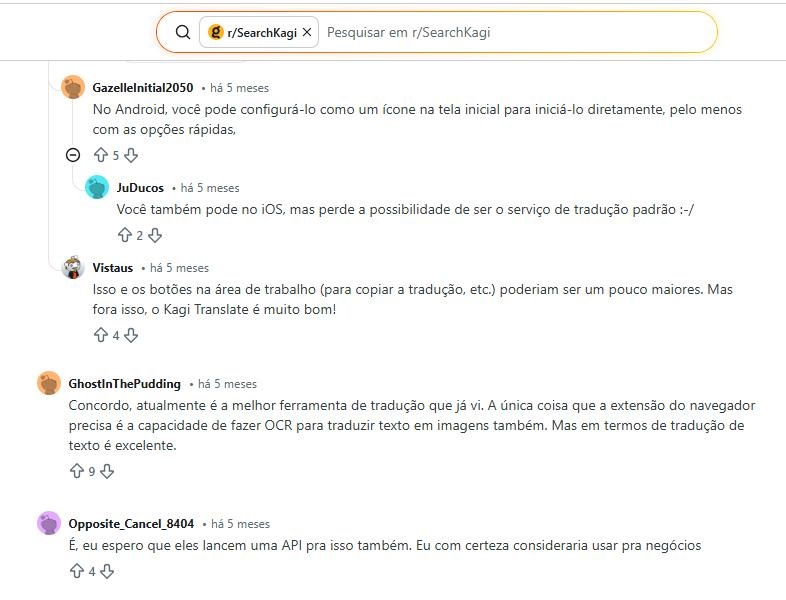 feedback do kagi translate