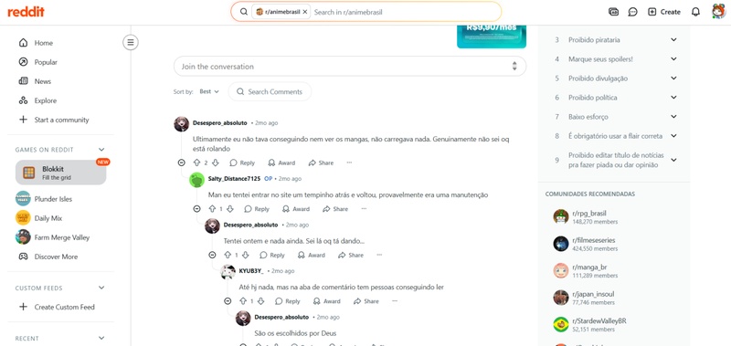 mangalivre anuncios e acesso