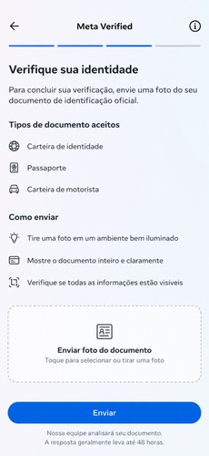 documento verificado instagram