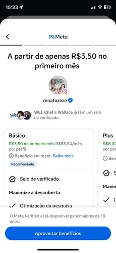 beneficios verificado instagram