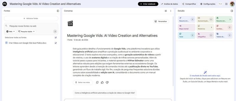 como usar notebooklm resumo