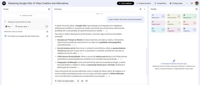 como usar notebooklm perguntas