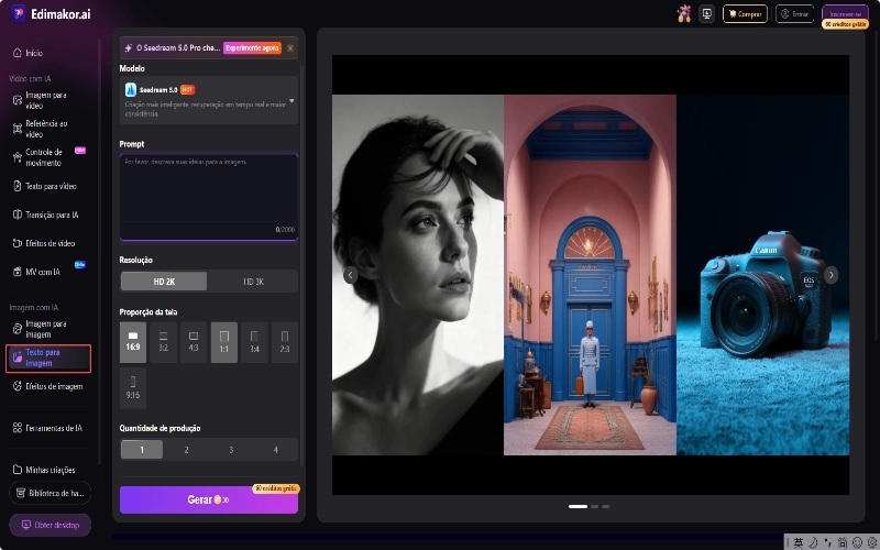 abrir a ferramenta de texto para imagem do HitPaw Edimakor