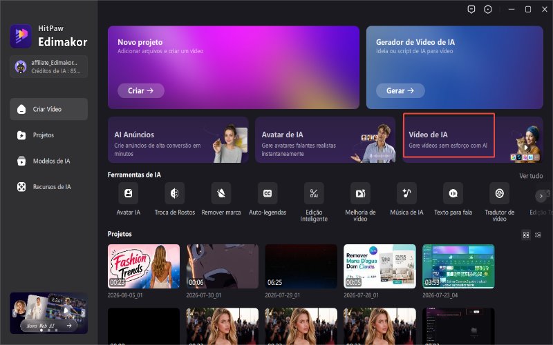 Gerador de vídeo Open Edimakor Ai