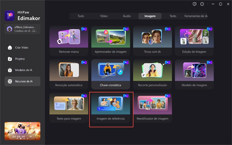 abrir gerador de maquiagem IA do HitPaw Edimakor