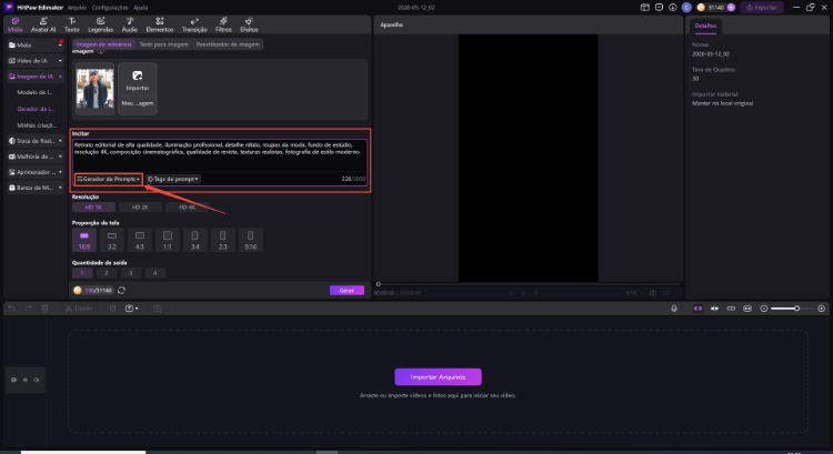 prompts de gemini ai para retratos em edimakor