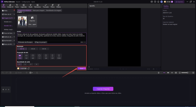 prompts de gemini ai para retratos usando edimakor