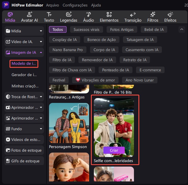 passo 1 de foto com ia do real madrid