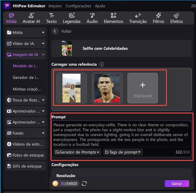 passo 2 de foto com ia do real madrid